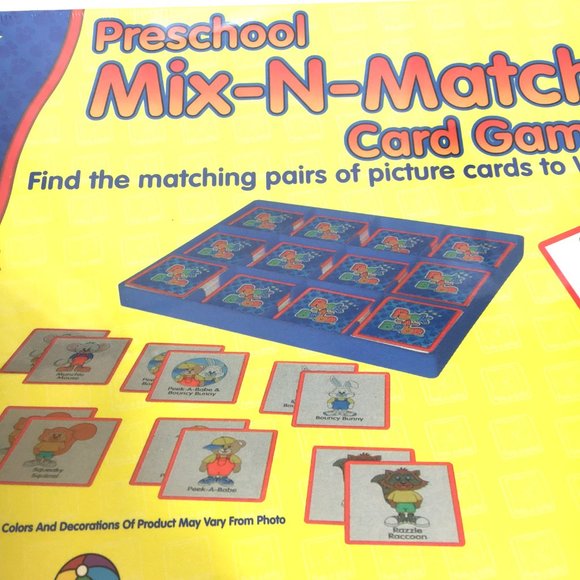 Peek-A-Babe Preschool Mix-n-Match Card Game NWT Vintage - Picture 3 of 9